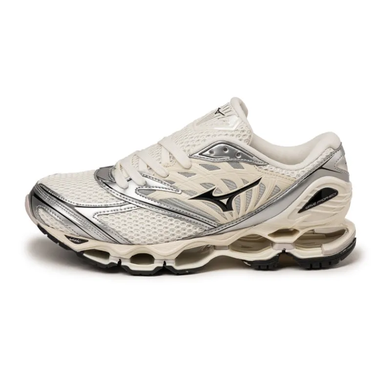 Leder Sneaker|Retro Runner*Mizuno Wave Prophecy LS *Anodized* Pristine / Black / Silver