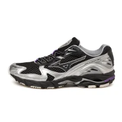 Leder Sneaker|Retro Runner*Mizuno Wave Rider 10 *Millennium* Black / Black Sand / Purple Haze