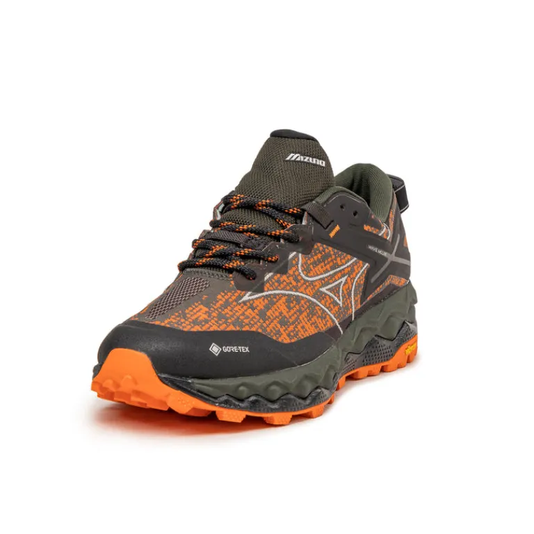Wasserdichte Sneaker|Vegane Sneaker*Mizuno x Maharishi Wave Mujin LS GTX Vibrant Orange / Cool Gray / Pine Grove