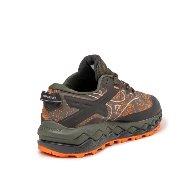Wasserdichte Sneaker|Vegane Sneaker*Mizuno x Maharishi Wave Mujin LS GTX Vibrant Orange / Cool Gray / Pine Grove
