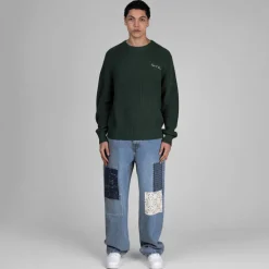 Knitwear*Museum of Peace & Quiet Signature Rib Knit Sweater Forest