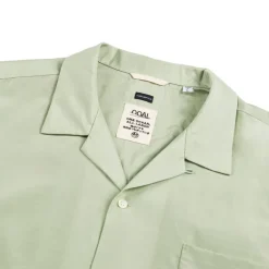 Hemden*Nanamica Open Collar Shirt Coral Green