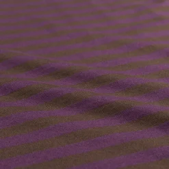 T-Shirts*Needles L/S Crew Neck Tee - Cotton Stripe Jersey Purple / Charcoal