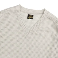 T-Shirts*Needles L/S V-Neck Tee - Raschel Lace Light Grey