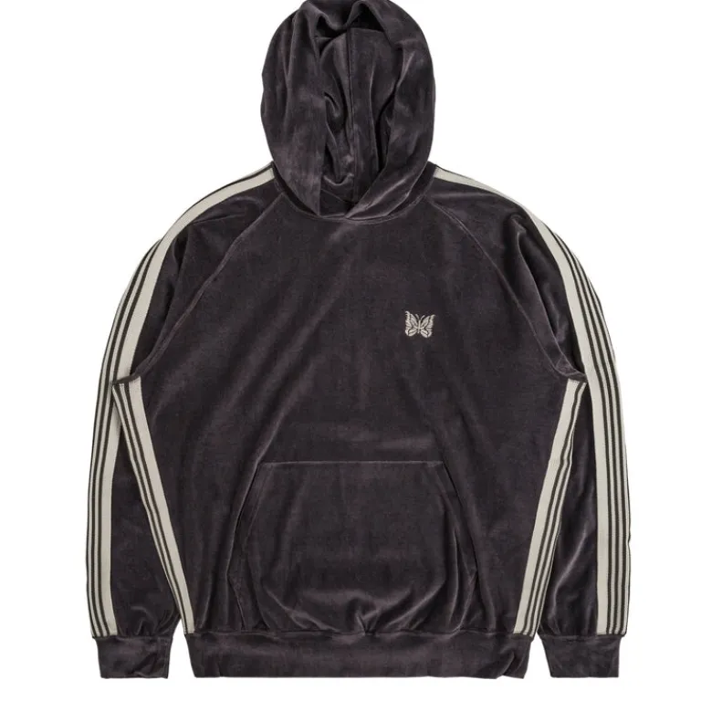 Hoodies*Needles Track Hoody - C/PE Velour Charcoal