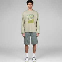 T-Shirts*New Amsterdam Surf Association Tall Grass Longsleeve Tidal Foam