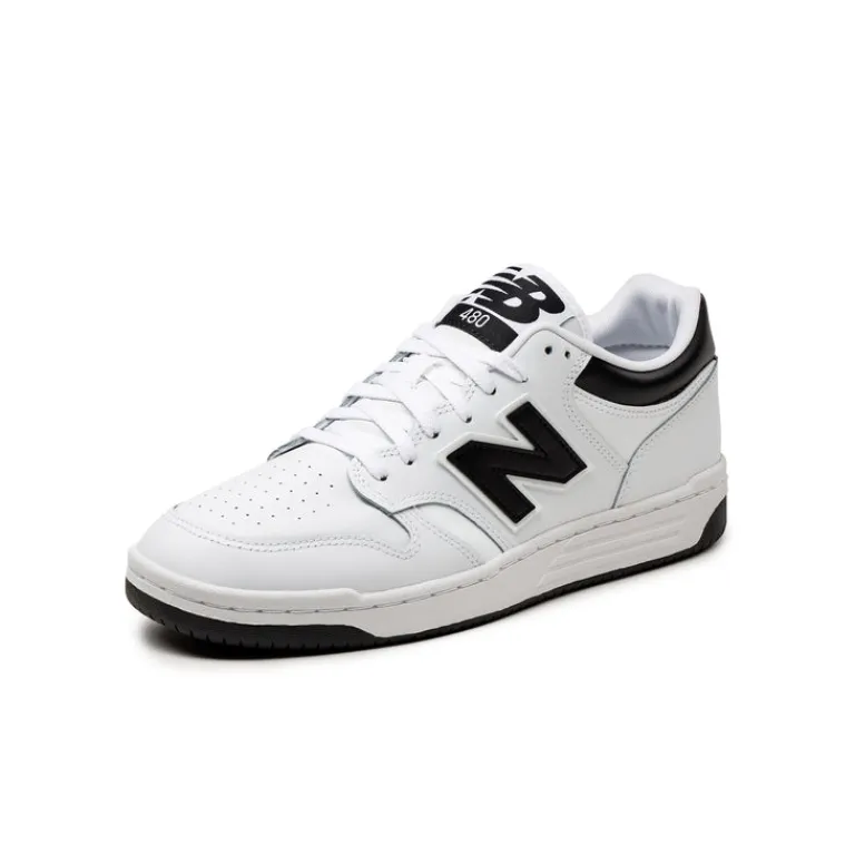 Leder Sneaker|Weiße Sneaker*New Balance BB480LBK White / Black