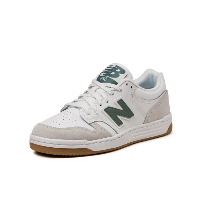 Leder Sneaker|Weiße Sneaker*New Balance BB480LYG White