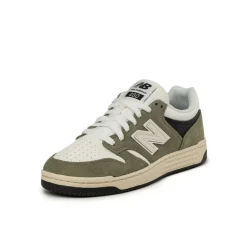 Leder Sneaker|Terrace Casual Sneaker*New Balance BB480PEO Dark Olivine / Sea Salt