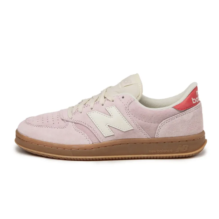 Leder Sneaker|Terrace Casual Sneaker*New Balance T500EA Rose Sugar / Blast Red / Angora / Gum