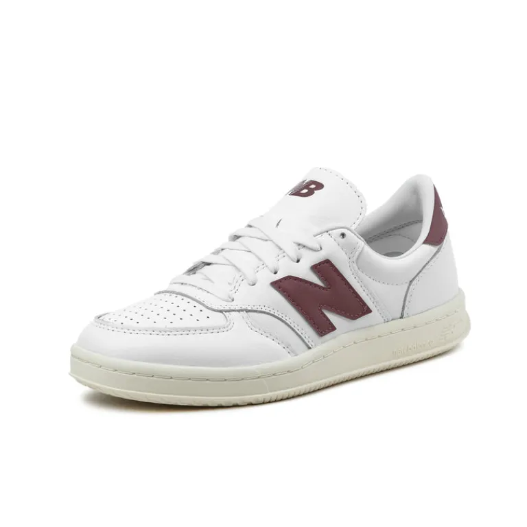 Leder Sneaker|Terrace Casual Sneaker*New Balance T500LPB White/Washed Burgundy