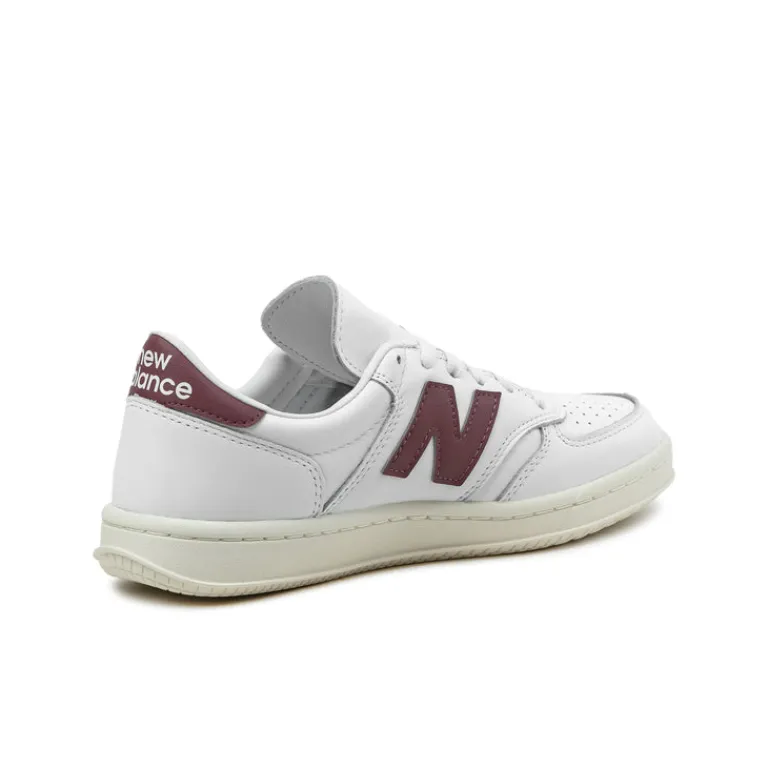 Leder Sneaker|Terrace Casual Sneaker*New Balance T500LPB White/Washed Burgundy