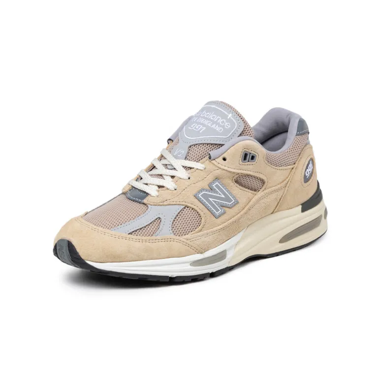 Leder Sneaker|Retro Runner*New Balance U991BE2 *Made in England* Cuban Sand / Harbor Mist / Silver