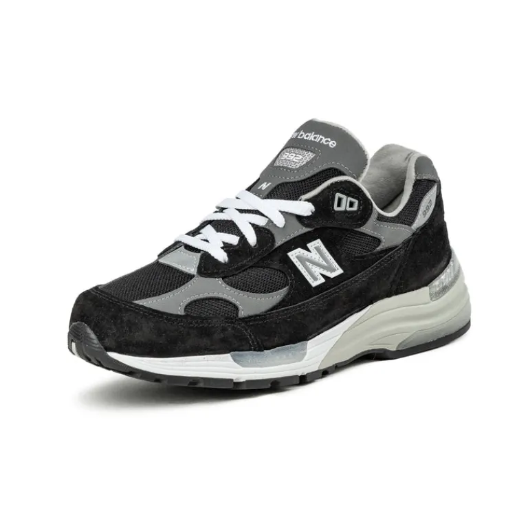 Leder Sneaker|Retro Runner*New Balance U992BK *Made in USA* Black /Grey / Silver Metalic