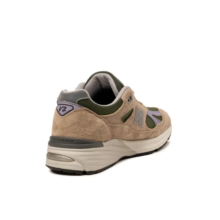 Leder Sneaker|Retro Runner*New Balance U991DL2 *Made in England* Cement / Douglas Fir / Lavender Gray / Silver