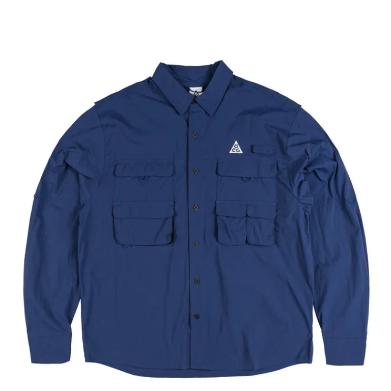Hemden*Nike ACG *Orb Weaver* Dri-FIT ADV UV Longsleeve Shirt Blue Void / Black / Summit White
