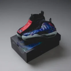Leder Sneaker|High-Top Sneaker*Nike Air Foamposite One QS *Galaxy* Obsidian / Anthracite / Black