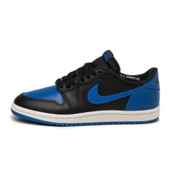 Leder Sneaker*Jordan Nike Air 1 Low 85 Black / Varsity Royal / Summit White