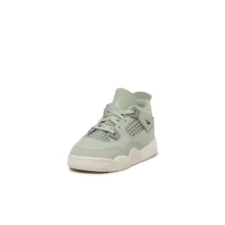 High-Top Sneaker|Leder Sneaker*Jordan Nike Air 4 Retro *Abundance* *TD* Seafoam / Sail / Metallic Silver