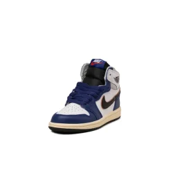 High-Top Sneaker|Leder Sneaker*Jordan Nike Air 1 Retro High OG *Rare Air* *TD* White / Black / Neutral Grey / Deep Royal Blue