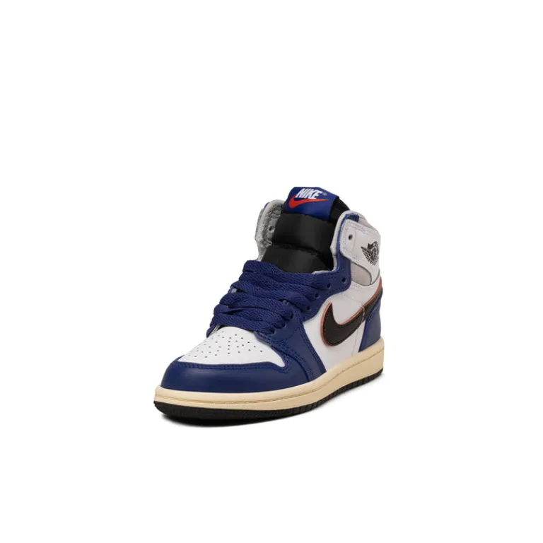 High-Top Sneaker|Leder Sneaker*Jordan Nike Air 1 Retro High OG *Rare Air* *TD* White / Black / Neutral Grey / Deep Royal Blue