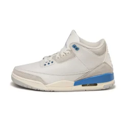 Leder Sneaker|High-Top Sneaker*Jordan Nike Air 3 Retro *Lucky Shorts* *GS* Summit White / Hdydrogen Blue / Legend Blue