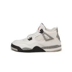 High-Top Sneaker|Leder Sneaker*Jordan Nike Air 4 Retro *White Cement* *PS* Summit White / Fire Red / Tech Grey / Black
