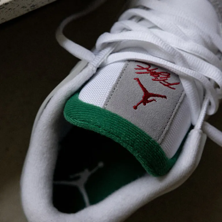 High-Top Sneaker|Weiße Sneaker*Jordan Nike Air 4 RM White / Pine Green / Neutral Grey / Wolf Grey