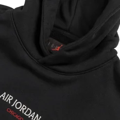 Hoodies*Nike Air Jordan Wordmark Chicago Fleece-Hoodie Black