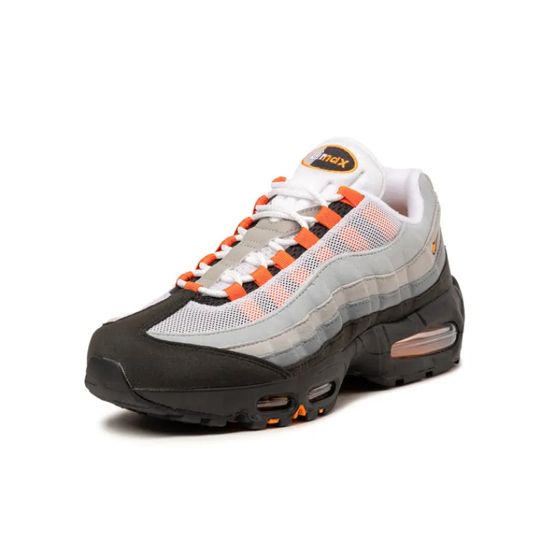 Leder Sneaker|Retro Runner*Nike Air Max 95 *Big Bubble* Black / Bright Mandarin / Clear Grey