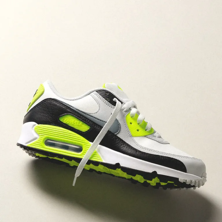 Leder Sneaker|Wasserdichte Sneaker*Nike Air Max 90 *GTX* Summit White / Cool Grey / Volt / Black