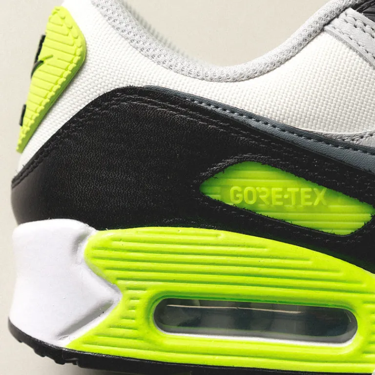 Leder Sneaker|Wasserdichte Sneaker*Nike Air Max 90 *GTX* Summit White / Cool Grey / Volt / Black