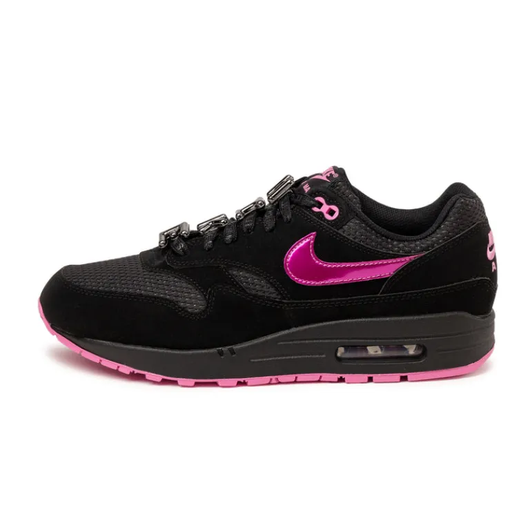Leder Sneaker|Retro Runner*Nike Air Max 1 PRM *Valentine´s Day* Black / Playful Pink / University Red