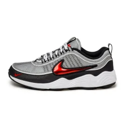 Leder Sneaker|Retro Runner*Nike Air Zoom Spiridon OG Metallic Silver / Sport Red / Black / White