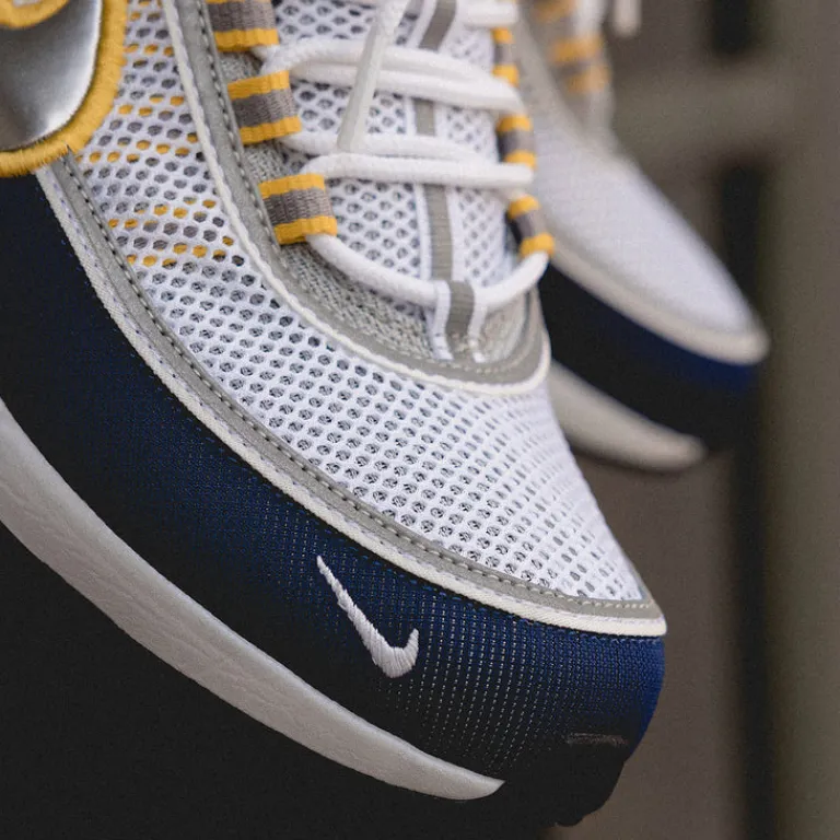 Vegane Sneaker|Weiße Sneaker*Nike Air Zoom Spiridon SP White / Metallic Silver / Deep Royal Blue / White