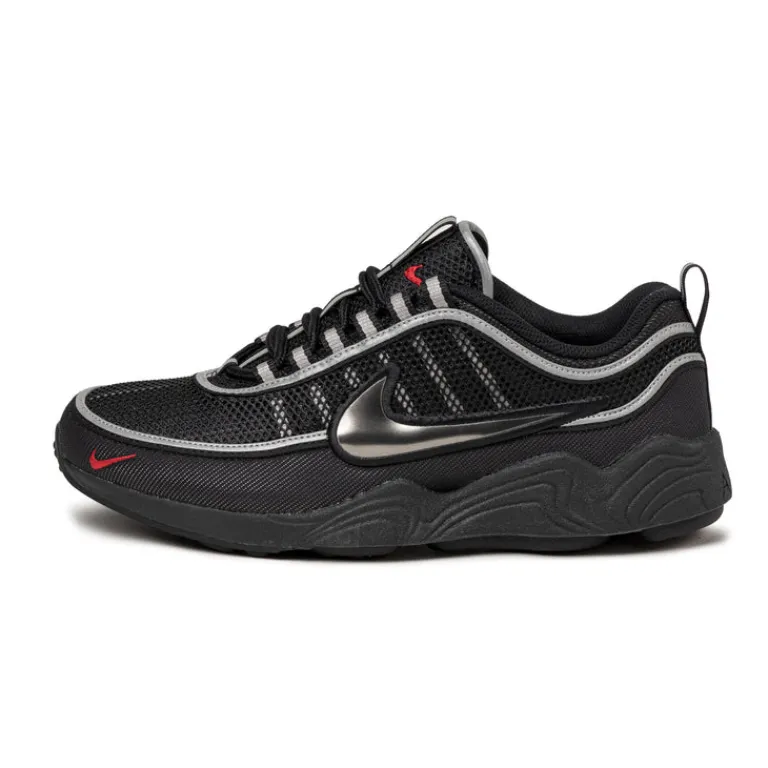 Vegane Sneaker|Retro Runner*Nike Air Zoom Spiridon SP Black / Black / Metallic Silver / Sport Red