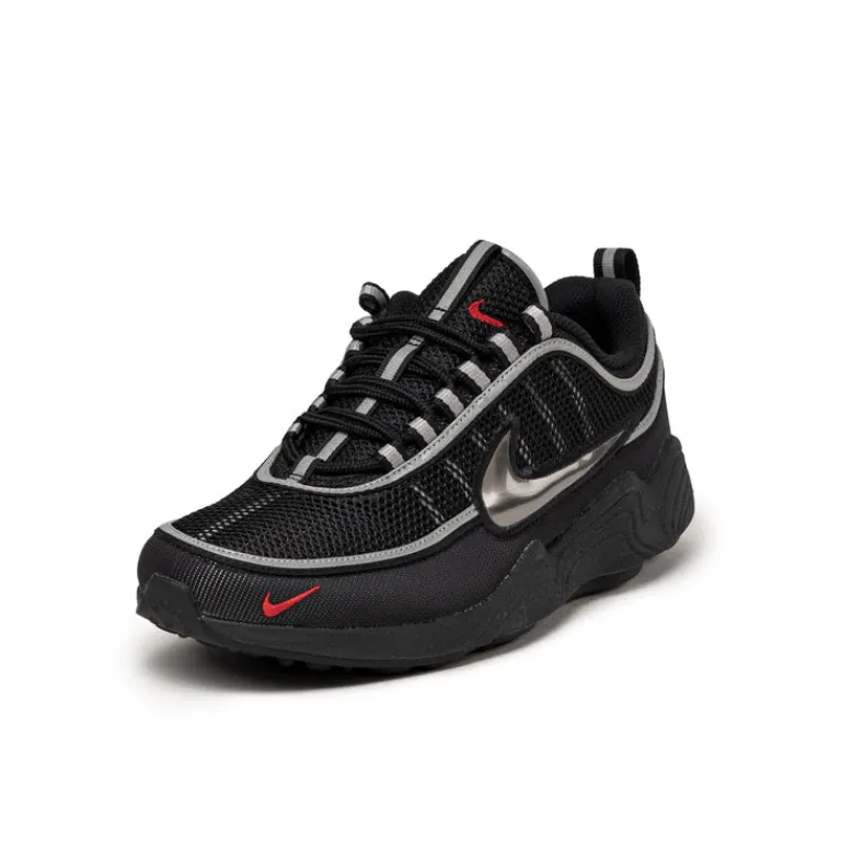 Vegane Sneaker|Retro Runner*Nike Air Zoom Spiridon SP Black / Black / Metallic Silver / Sport Red