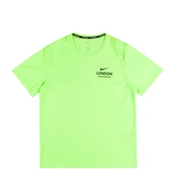 Running|T-Shirts*Nike Dri-FIT Miler UV Running T-Shirt Lime Blast
