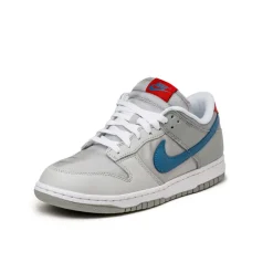 Leder Sneaker|Weiße Sneaker*Nike Dunk Low QS *Silver Surfer* Metallic Silver / Aegean Storm