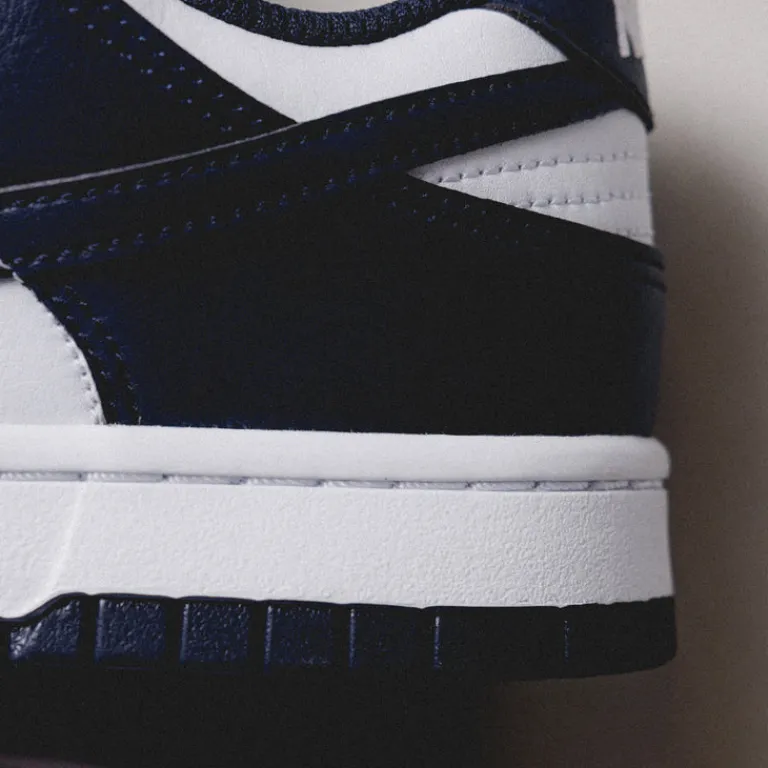 Leder Sneaker*Nike Dunk Low Retro White / Midnight Navy / White