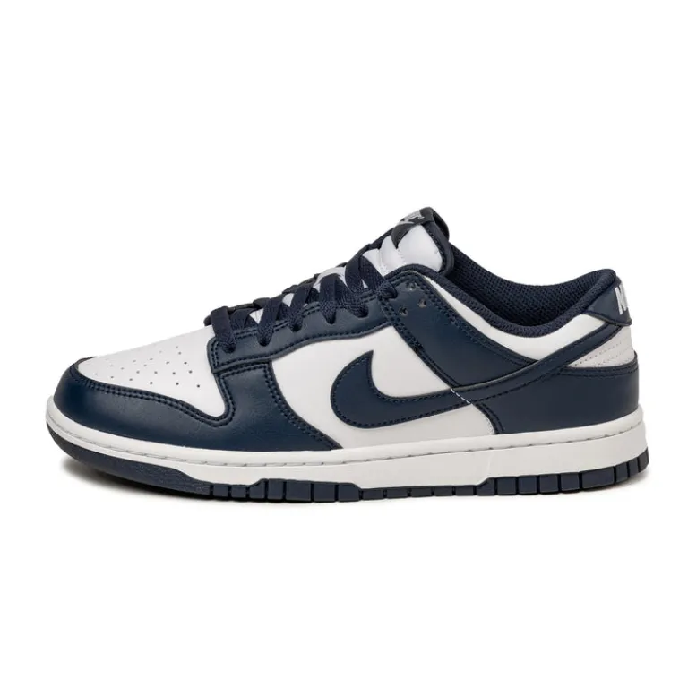 Leder Sneaker*Nike Dunk Low Retro White / Midnight Navy / White