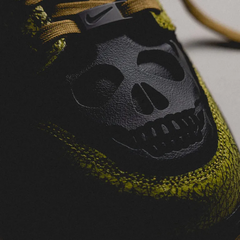 Leder Sneaker*Nike Dunk Low Retro *Halloween* Bright Cactus / Black / Green Curry
