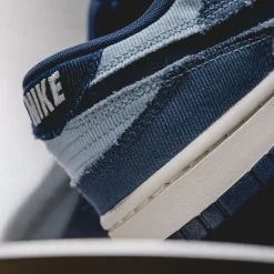 Leder Sneaker*Nike Dunk Low Retro SE *Denim* Light Armory Blue / Midnight Navy