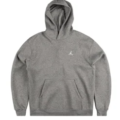 Hoodies*Nike Jordan Brooklyn Fleece Pullover Hoodie Carbon Heather / White