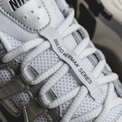 Leder Sneaker|Retro Runner*Nike P-6000 White / Black / Metallic Silver / Flat Silver