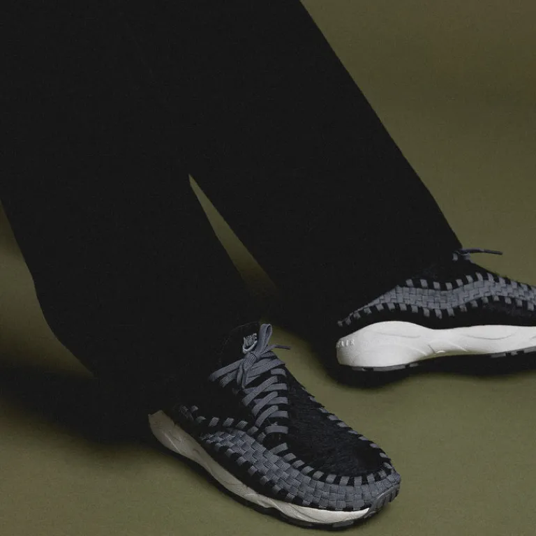 Leder Sneaker|Retro Runner*Nike Wmns Air Footscape Woven *Smoke Grey* Black / Smoke Grey / Sail
