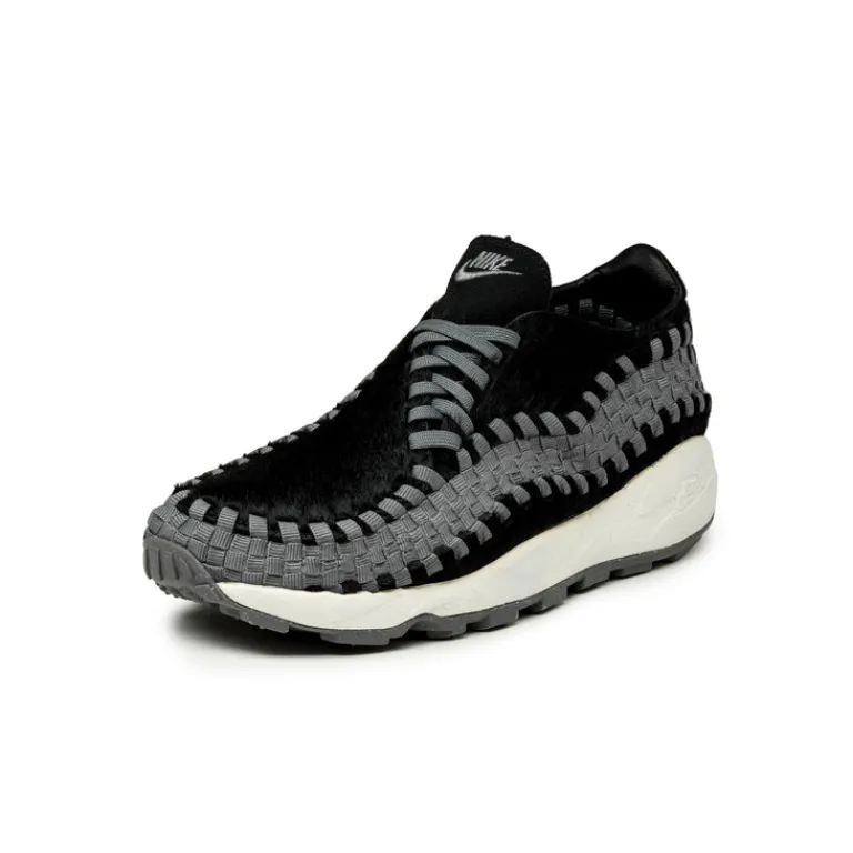 Leder Sneaker|Retro Runner*Nike Wmns Air Footscape Woven *Smoke Grey* Black / Smoke Grey / Sail