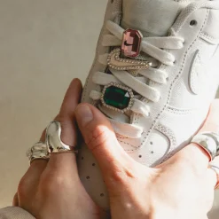 Leder Sneaker|Weiße Sneaker*Nike Wmns Air Force 1 Low Premium Light Bone / Light Bone / Kelly Green
