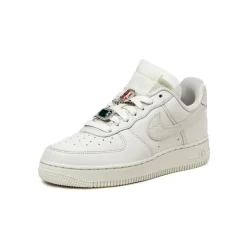 Leder Sneaker|Weiße Sneaker*Nike Wmns Air Force 1 Low Premium Light Bone / Light Bone / Kelly Green