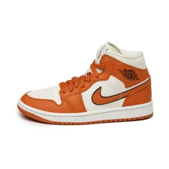 Leder Sneaker*Jordan Nike Wmns Air 1 Mid SE *Sport Spice* Coconut Milk / Sport Spice / Black / Sail